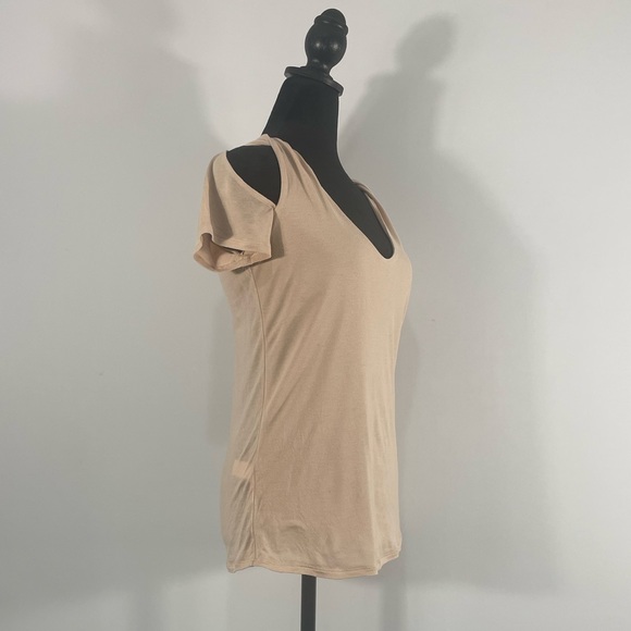 BCBG Max Azaria Light Pink, Blush, Cream Peep hole, Slits,Twist Top,Small - Picture 4 of 11